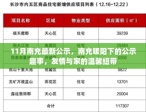 南充11月最新公示，暖阳下的友情与家的温馨纽带