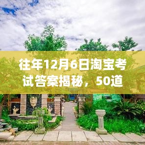 淘宝考试热门考题详解，往年12月6日答案揭秘与考题详解