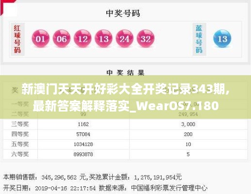 新澳门天天开好彩大全开奖记录343期,最新答案解释落实_WearOS7.180