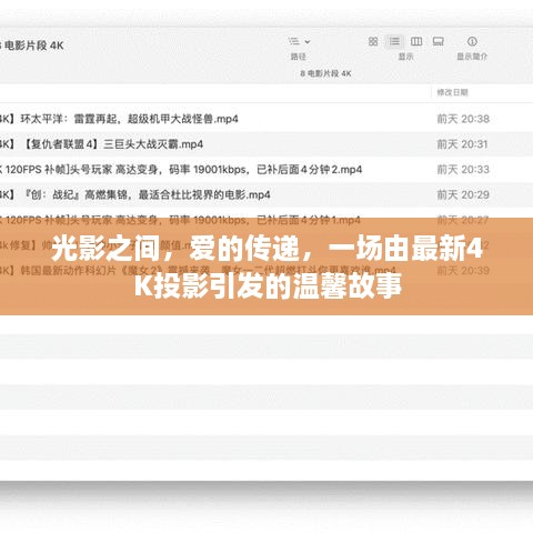光影流转间，4K投影映照温馨爱情故事