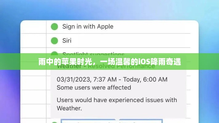 雨中苹果时光，一场温馨的iOS降雨奇缘