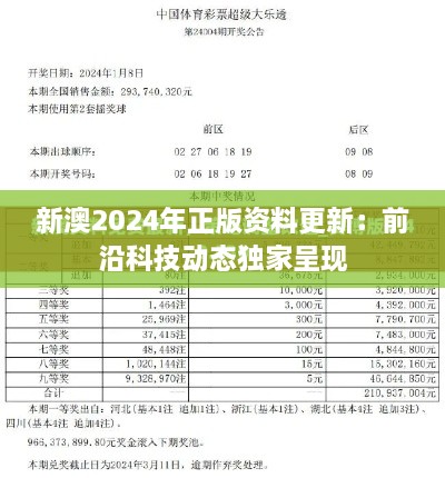 新澳2024年正版资料更新：前沿科技动态独家呈现