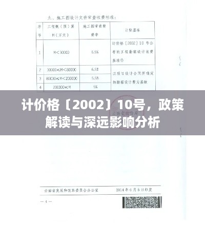 计价格〔2002〕10号，政策解读与深远影响分析