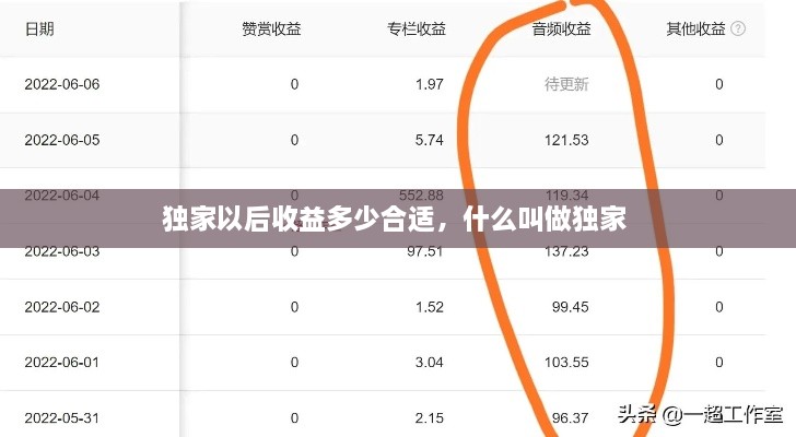 独家以后收益多少合适，什么叫做独家 