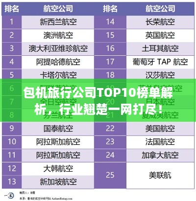 包机旅行公司TOP10榜单解析，行业翘楚一网打尽！