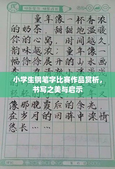 小学生钢笔字比赛作品赏析，书写之美与启示