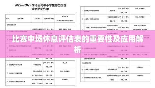 比赛中场休息评估表的重要性及应用解析