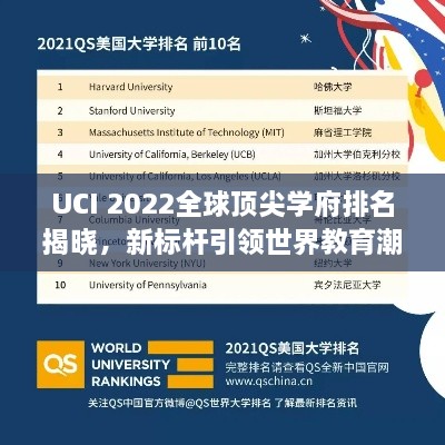 UCI 2022全球顶尖学府排名揭晓，新标杆引领世界教育潮流