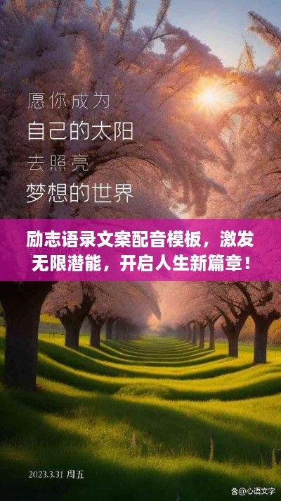 励志语录文案配音模板，激发无限潜能，开启人生新篇章！