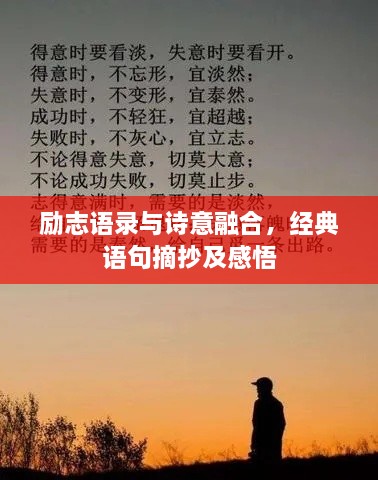 励志语录与诗意融合，经典语句摘抄及感悟