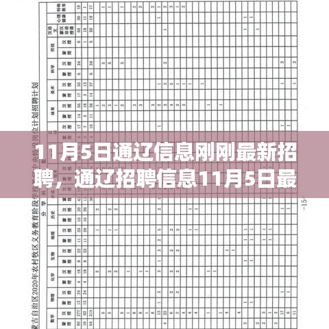 通辽最新招聘信息详解指南，成功应聘的秘诀与步骤