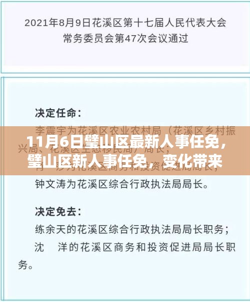 璧山区人事调整，新变化带来自信与成就感，激励前行之路