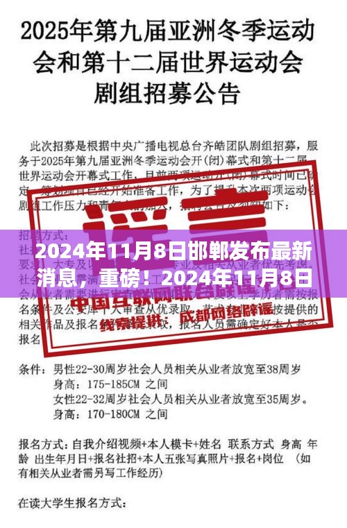 重磅！邯郸最新消息发布，这些变化你一定不能错过（2024年11月8日）