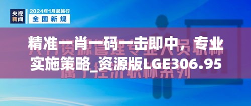 精准一肖一码一击即中，专业实施策略_资源版LGE306.95