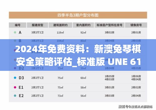 2024年免费资料：新澳兔琴棋安全策略评估_标准版 UNE 612.56