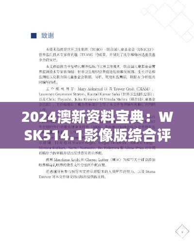 2024澳新资料宝典：WSK514.1影像版综合评估标准