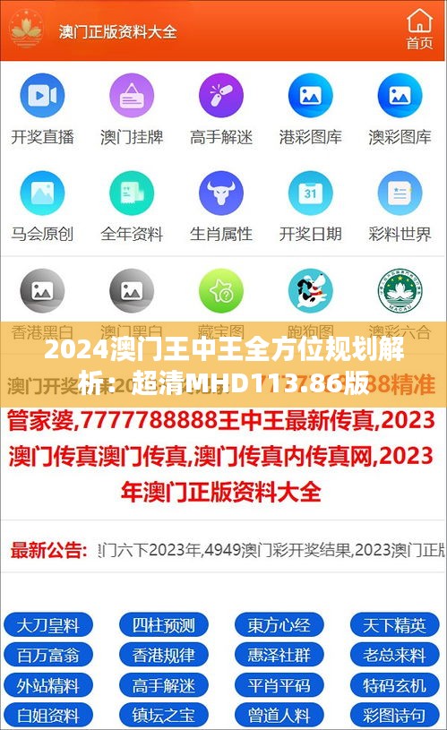 2024澳门王中王全方位规划解析：超清MHD113.86版