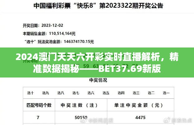 2024澳门天天六开彩实时直播解析，精准数据揭秘——BET37.69新版