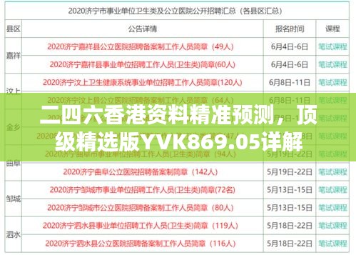 二四六香港资料精准预测，顶级精选版YVK869.05详解