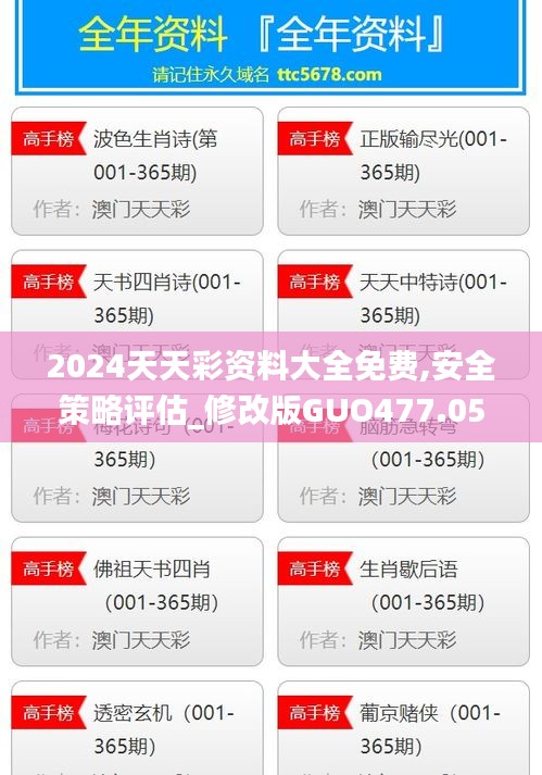 2024天天彩资料大全免费,安全策略评估_修改版GUO477.05