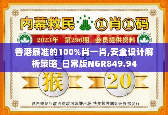 香港最准的100%肖一肖,安全设计解析策略_日常版NGR849.94