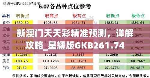 新澳门天天彩精准预测，详解攻略_星耀版GKB261.74