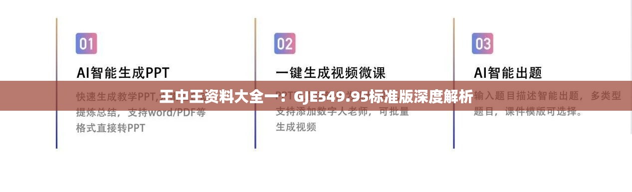 王中王资料大全一：GJE549.95标准版深度解析