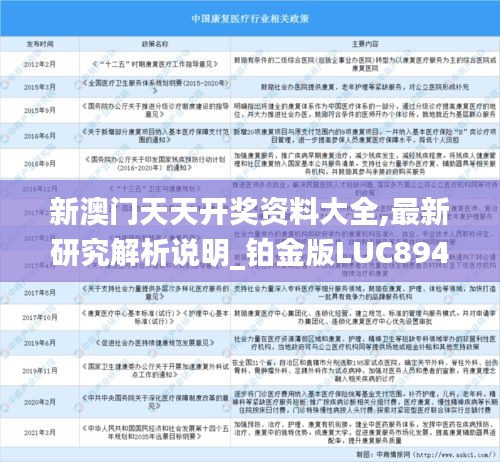 新澳门天天开奖资料大全,最新研究解析说明_铂金版LUC894.98