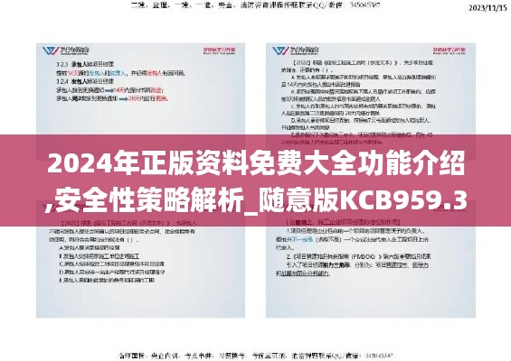 2024年正版资料免费大全功能介绍,安全性策略解析_随意版KCB959.36