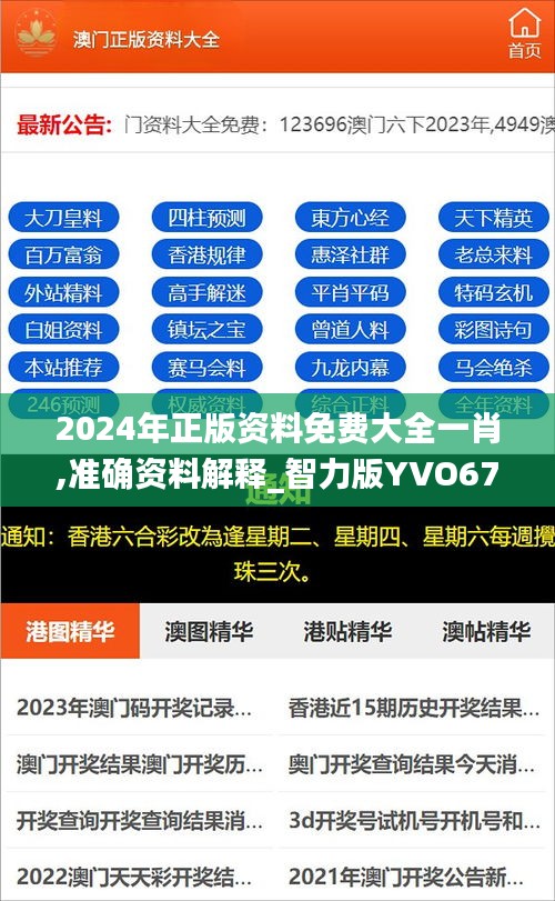 2024年正版资料免费大全一肖,准确资料解释_智力版YVO676.99