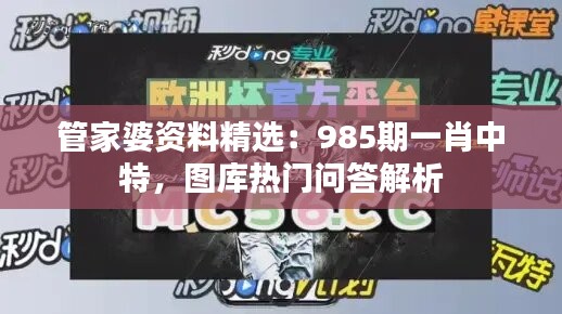 管家婆资料精选：985期一肖中特，图库热门问答解析