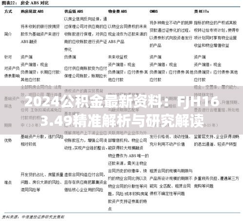 2024公积金最新资料：FJH163.49精准解析与研究解读