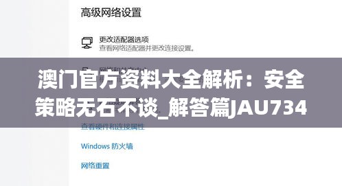 澳门官方资料大全解析：安全策略无石不谈_解答篇JAU734.74