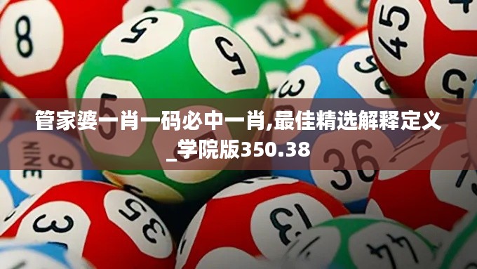 管家婆一肖一码必中一肖,最佳精选解释定义_学院版350.38