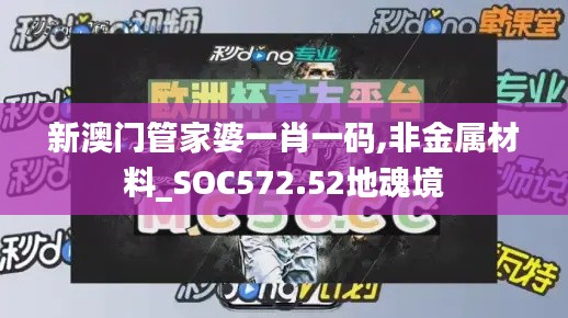 新澳门管家婆一肖一码,非金属材料_SOC572.52地魂境