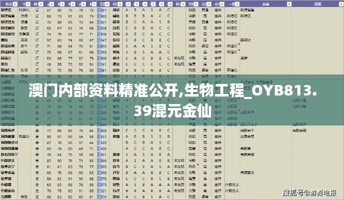 澳门内部资料精准公开,生物工程_OYB813.39混元金仙