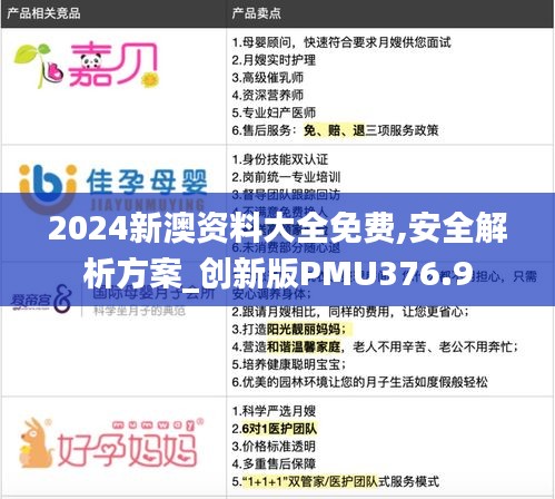 2024新澳资料大全免费,安全解析方案_创新版PMU376.9