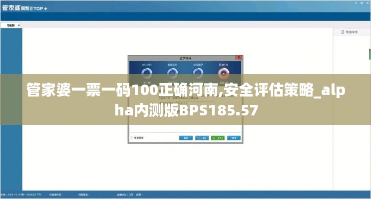 管家婆一票一码100正确河南,安全评估策略_alpha内测版BPS185.57