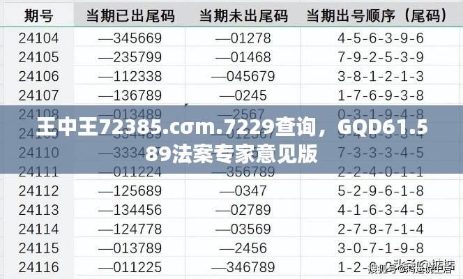 王中王72385.cσm.7229查询，GQD61.589法案专家意见版