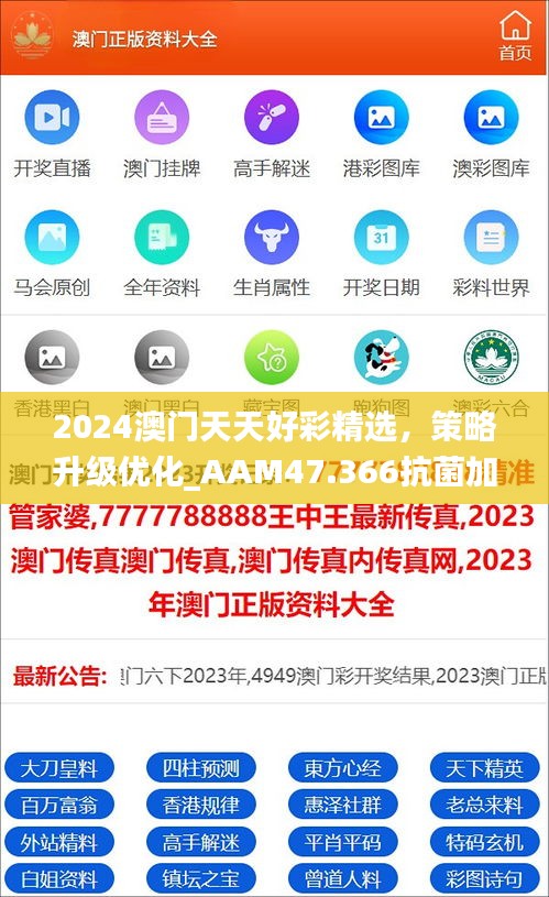 2024澳门天天好彩精选，策略升级优化_AAM47.366抗菌加强版