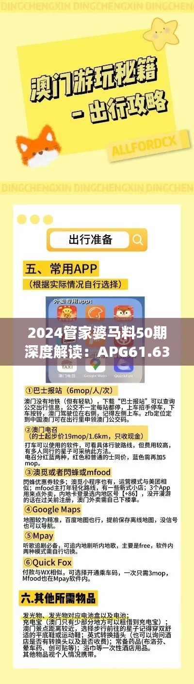 2024管家婆马料50期深度解读：APG61.630高级版权威攻略