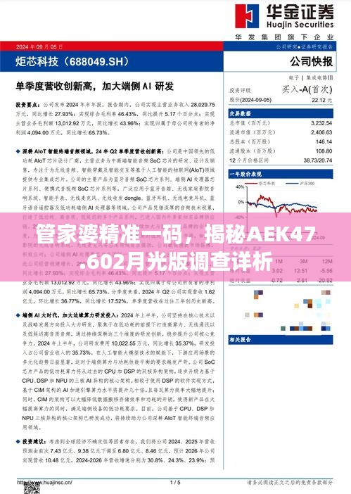 管家婆精准一码，揭秘AEK47.602月光版调查详析