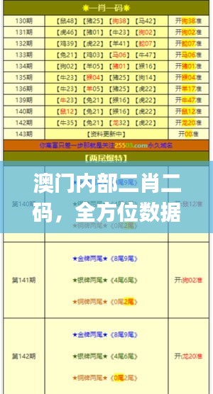 澳门内部二肖二码，全方位数据策略_QZM62.646版面