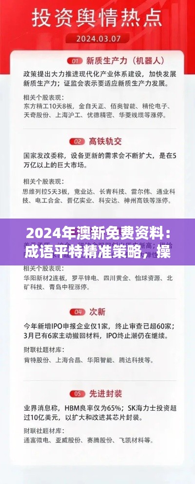 2024年澳新免费资料：成语平特精准策略，操作指南 CYZ62.585触感版