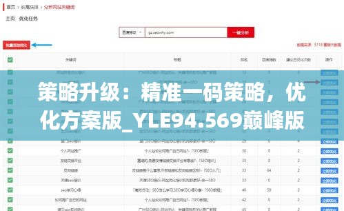 策略升级：精准一码策略，优化方案版_YLE94.569巅峰版