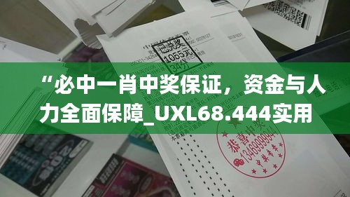 “必中一肖中奖保证，资金与人力全面保障_UXL68.444实用版”