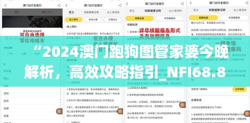 “2024澳门跑狗图管家婆今晚解析，高效攻略指引_NFI68.867户外版”