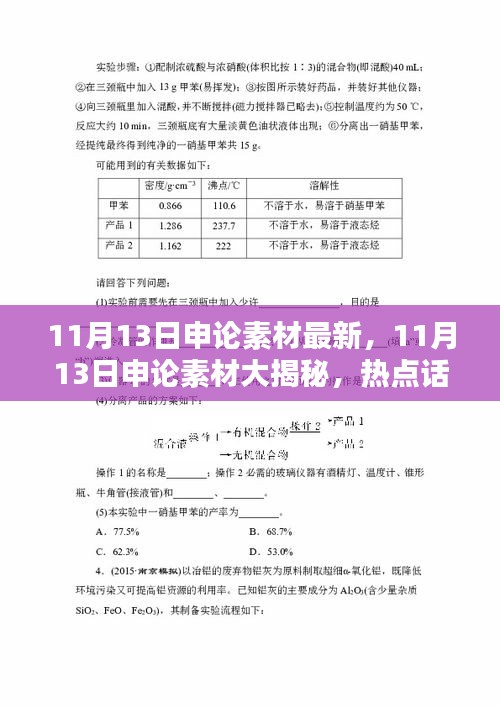 揭秘最新热点话题，一网打尽11月13日申论素材大解密