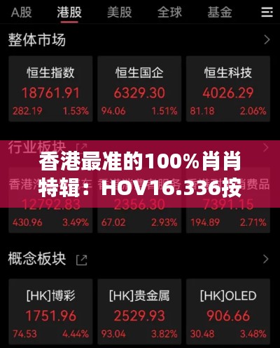 香港最准的100%肖肖特辑：HOV16.336按需版最新数据解析