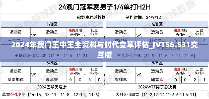 2024年澳门王中王全资料与时代变革评估_JVT56.531交互版